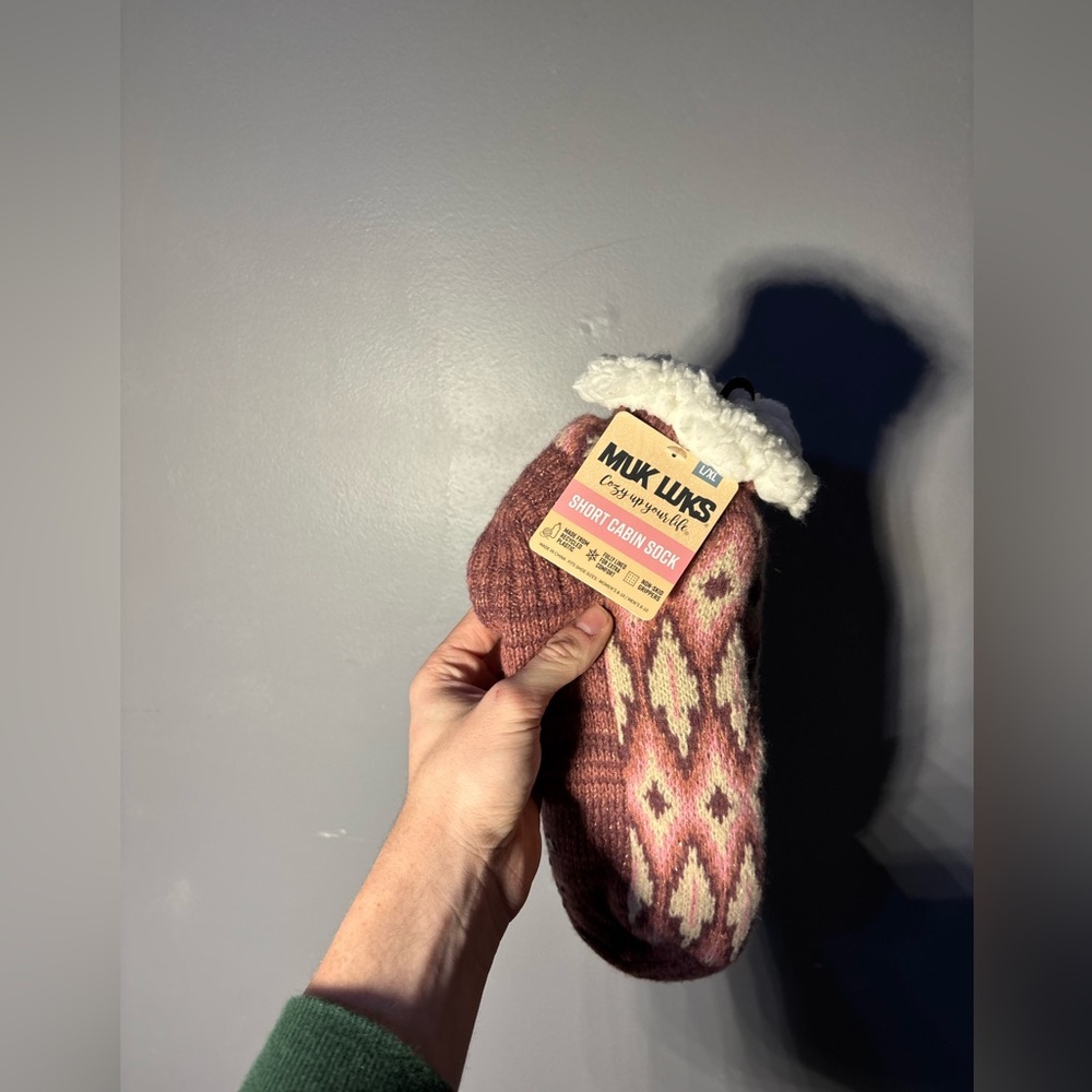 Muk Luks Cozy Cabin Socks Size L/XL